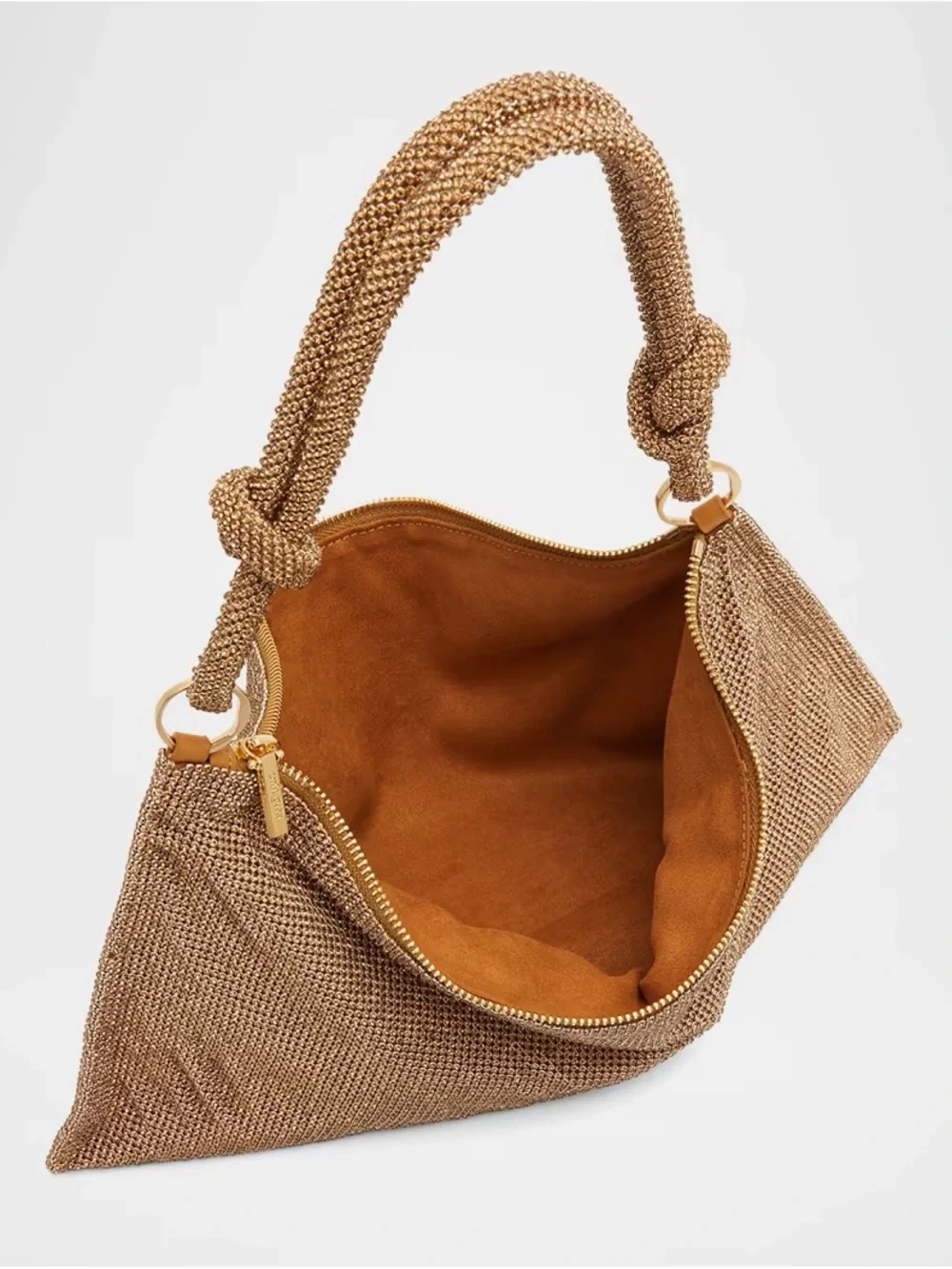 ✨ Cult Gaia Hera Knotted Rhinestone Mini Shoulder Bag Champagne
